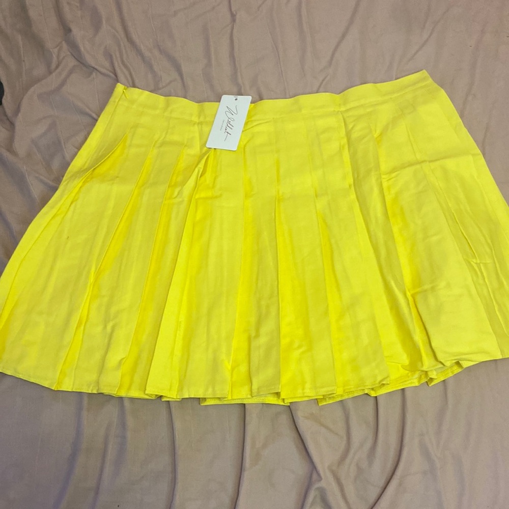 Dollskill pleated lemon just like candy yellow skirt 3x